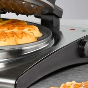 Rommelsbacher Tek Gözlü Waffle Makinesi, Yonca Desenli, 180 mm Waffle Çapı - Thumbnail