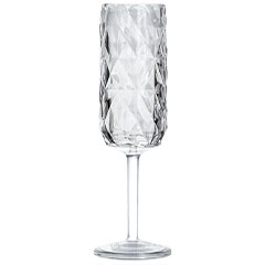 Rubikap EX.PG180 Exclusive Prizma Champagne Glass, Polycarbonate, 180 ml - Rubikap