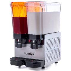 Samixir 40.SMI Klasik Twin Soğuk İçecek Dispenseri, 20+20 Lt, Kaırştırıcılı ve Fıskiyeli, Inox - 1