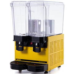 Samixir - Samixir 40.SMY Klasik Twin Soğuk İçecek Dispenseri, 20+20 Lt, Karıştırıcılı ve Fıskiyeli, Sarı (1)
