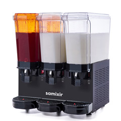 Samixir 60.SMMB Klasik Triple Soğuk İçecek Dispenseri, 20+20+20 lt, 2 Karıştırıcılı ve 1 Fıskiyeli, Siyah - Thumbnail