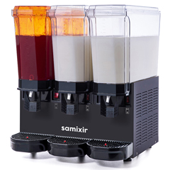 Samixir 60.SMMB Klasik Triple Soğuk İçecek Dispenseri, 20+20+20 lt, 2 Karıştırıcılı ve 1 Fıskiyeli, Siyah - 1