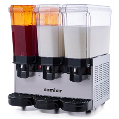 Samixir 60.SMMI Klasik Triple Soğuk İçecek Dispenseri, 20+20+20 Lt, 2 Karıştırıcılı ve 1 Fıskiyeli, Inox - 1