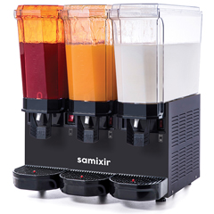 Samixir 60.SSMB Klasik Triple Soğuk İçecek Dispenseri, 20+20+20 lt, 2 Fıskiyeli ve 1 Karıştırıcılı, Siyah - 1