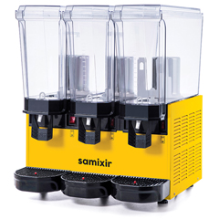 Samixir 60.SSMY Klasik Triple Soğuk İçecek Dispenseri, 20+20+20 lt, 2 Fıskiyeli ve 1 Karıştırıcılı, Sarı - 2