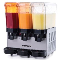 Samixir 60.SSSI Klasik Triple Soğuk İçecek Dispenseri, 20+20+20 Lt, 3 Fıskiyeli, Inox - 1