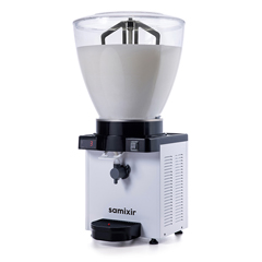 Samixir KAM40 Panoramik Köpüklü Ayran Dispenseri, 40 Lt, Dijital, Beyaz - 1