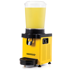 Samixir M10 Panoramic Cold Beverage Dispenser, 10 Lt, Mixer, Yellow - Samixir