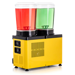 Samixir MM20 Panoramic Twin Cold Beverage Dispenser, 10+10 Lt, Double Mixer, Yellow - 3
