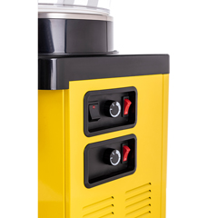 Samixir MM20 Panoramic Twin Cold Beverage Dispenser, 10+10 Lt, Double Mixer, Yellow - 4