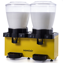 Samixir MM44 Panoramik Twin Soğuk İçecek Dispenseri, 22+22 Lt, Çift Karıştırıcılı, Sarı - 2