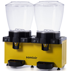 Samixir MM44 Panoramik Twin Soğuk İçecek Dispenseri, 22+22 Lt, Çift Karıştırıcılı, Sarı - 3