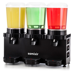 Samixir MMM30 AB, Analog, Panoromik Triple Soğuk İçecek Dispenseri, 10+10+10 Lt, Karıştırıcılı, Siyah - 1