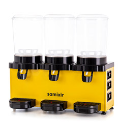 Samixir - Samixir MMM30 AY, Analog, Panoromik Triple Soğuk İçecek Dispenseri, 10+10+10 Lt, Karıştırıcılı, Sarı (1)