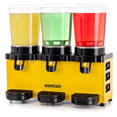 Samixir MMM30 AY, Analog, Panoromik Triple Soğuk İçecek Dispenseri, 10+10+10 Lt, Karıştırıcılı, Sarı - Samixir