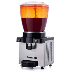 Samixir S22 Panoramic Cold Drink Dispenser, 22 Lt, with Fountain, Inox - 1