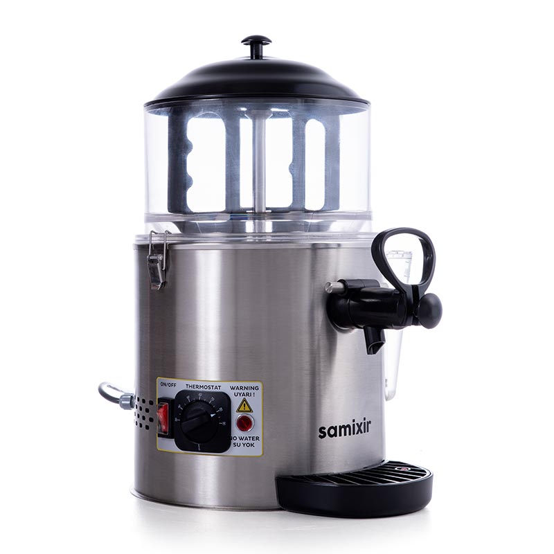 Samixir SC05 Panoramik Sıcak Çikolata ve Sahlep Makinesi, 5 Lt, Karıştırıcılı, Inox