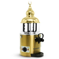 Samixir SC06 Panoramik Sıcak Çikolata ve Salep Makinesi, 6 Lt, Karıştırıcılı, Gold - Samixir (1)