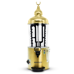 Samixir SC10 Panoramik Sıcak Çikolata ve Salep Makinesi, 10 Lt, Karıştırıcılı, Gold - Samixir