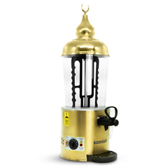 Samixir SC10 Panoramik Sıcak Çikolata ve Salep Makinesi, 10 Lt, Karıştırıcılı, Gold - Samixir (1)
