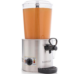 Samixir SC10 Panoramik Sıcak Çikolata ve Salep Makinesi, 10 Lt, Karıştırıcılı, Inox - 1