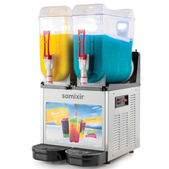 Samixir SLUSH24 Slush Twin Allure Buzlu ve Soğuk İçecek Dispenseri, 12+12 Lt, Inox - Samixir