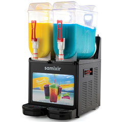 Samixir SLUSH24 Slush Twin Allure Buzlu ve Soğuk İçecek Dispenseri, 12+12 Lt, Siyah - Samixir