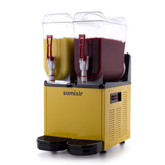 Samixir SLUSH24 Slush Twin Buzlu ve Soğuk İçecek Dispenseri, 12+12 Lt, Sarı - Thumbnail