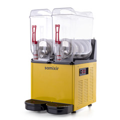 Samixir - Samixir SLUSH24 Slush Twin Buzlu ve Soğuk İçecek Dispenseri, 12+12 Lt, Sarı (1)