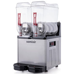 Samixir Slush24 Slush Twin Frozen and Cold Beverage Dispenser, 12+12 lt, Inox - 2