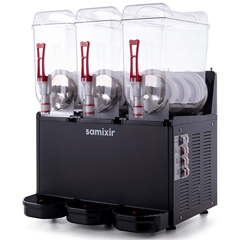 Samixir SLUSH36 Slush Triple Iced and Cold Beverage Dispenser, 12+12+12 Lt, Black - 2
