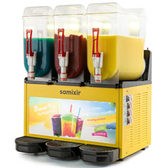 Samixir Slush36 Trıple Allure Buzlu ve Soğuk İçecek Dispenseri, 12+12+12 lt, Sarı - 1