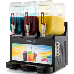 Samixir Slush36 Triple Allure Iced and Cold Beverage Dispenser, 12+12+12 L, Black - 1