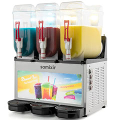 Samixir Slush36 Triple Allure Frozen and Cold Beverage Dispenser, 12+12+12 lt, Inox - 1