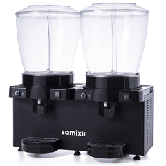Samixir SS44 Panoramik Twin Soğuk İçecek Dispenseri, 22+22 Lt, Çift Fıskiyeli, Siyah - 2