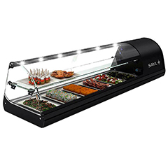 Sayl Dos Pisos Line Tapas/Cuba Plana Cold Display Cabinet, 1788x395x360 Cm, V28NP - Sayl