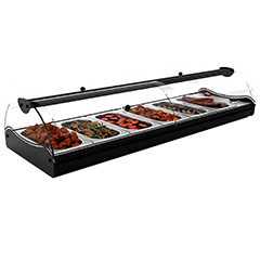 Sayl Self Service Line Bano Maria Hot Display Cabinet, 1190x395x245 Cm, CSS6L - Sayl