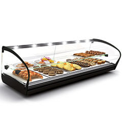 Sayl Shark Line - Dos Pisos Sahara neutral-display-cabinets, 119x39,5x34 cm, with LED - Sayl