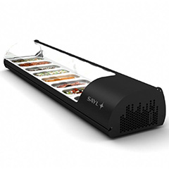 Sayl Standart Line Sushi/Cuba GN Soğuk Teşhir Dolabı, 1788x395x245 Cm, VS8N - Sayl