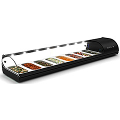 Sayl Standart Line Tapas/Cuba Plana Cold Display Cabinet, 1438x395x245Cm, V6NP - Sayl