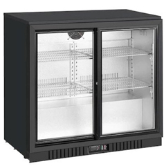 Senox 2 Sliding Door Undercounter Bottle Cooler, Black, 90x50.5x85 cm - Senox