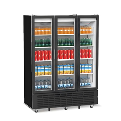 Senox 3 Door Upright Bottle Cooler, Without Canopy, 150x69x207.5 cm - Senox