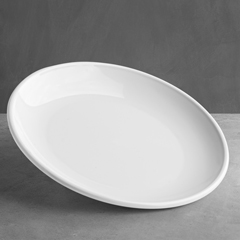 Shome Polikarbon Düz Tabak, Beyaz, 19 cm - Shome