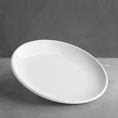 Shome Polycarbonate Flat Plate, White, 17 cm - Shome