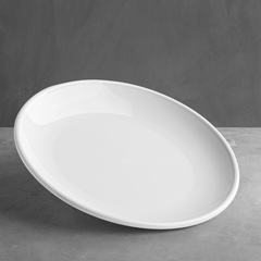 Shome Polycarbonate Flat Plate, White, 21 cm - Shome