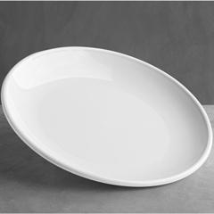 Shome Polycarbonate Flat Plate, White, 28 cm - Shome