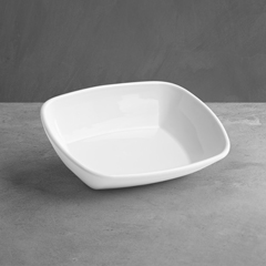 Shome Polycarbonate Salad Plate, White, 17x12 cm - Shome