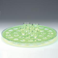 Zicco Shot Servis Standı, Polikarbon Tepsili, 35'li, 42 cm, Pembe - 1