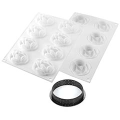 Silikomart Kit Tarte Ring Cocoa Silikon Kalıp, 70 mm - 1