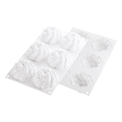 Silikomart Kit Tarte Ring Fleur Silikon Kalıp, 80 mm - Silikomart